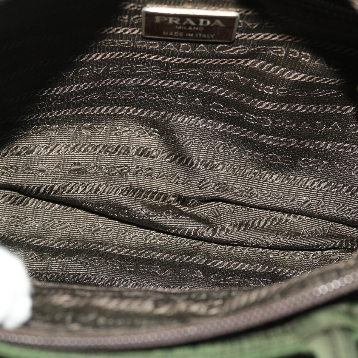 PRADA Hand Bag Nylon Green Auth bs6998