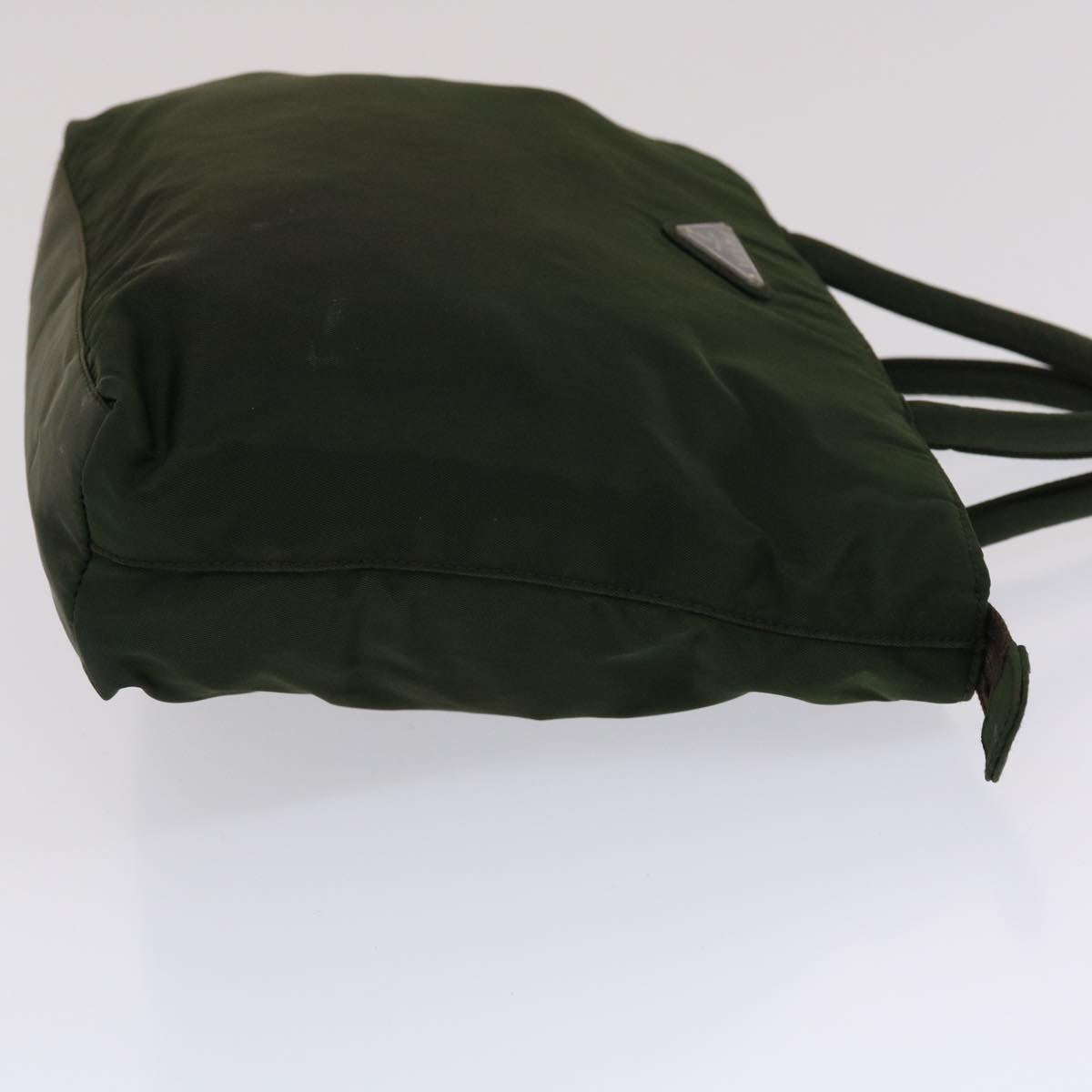 PRADA Hand Bag Nylon Green Auth bs6998