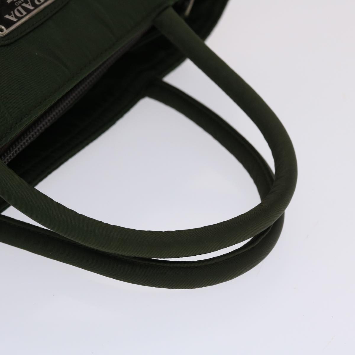 PRADA Hand Bag Nylon Green Auth bs6998