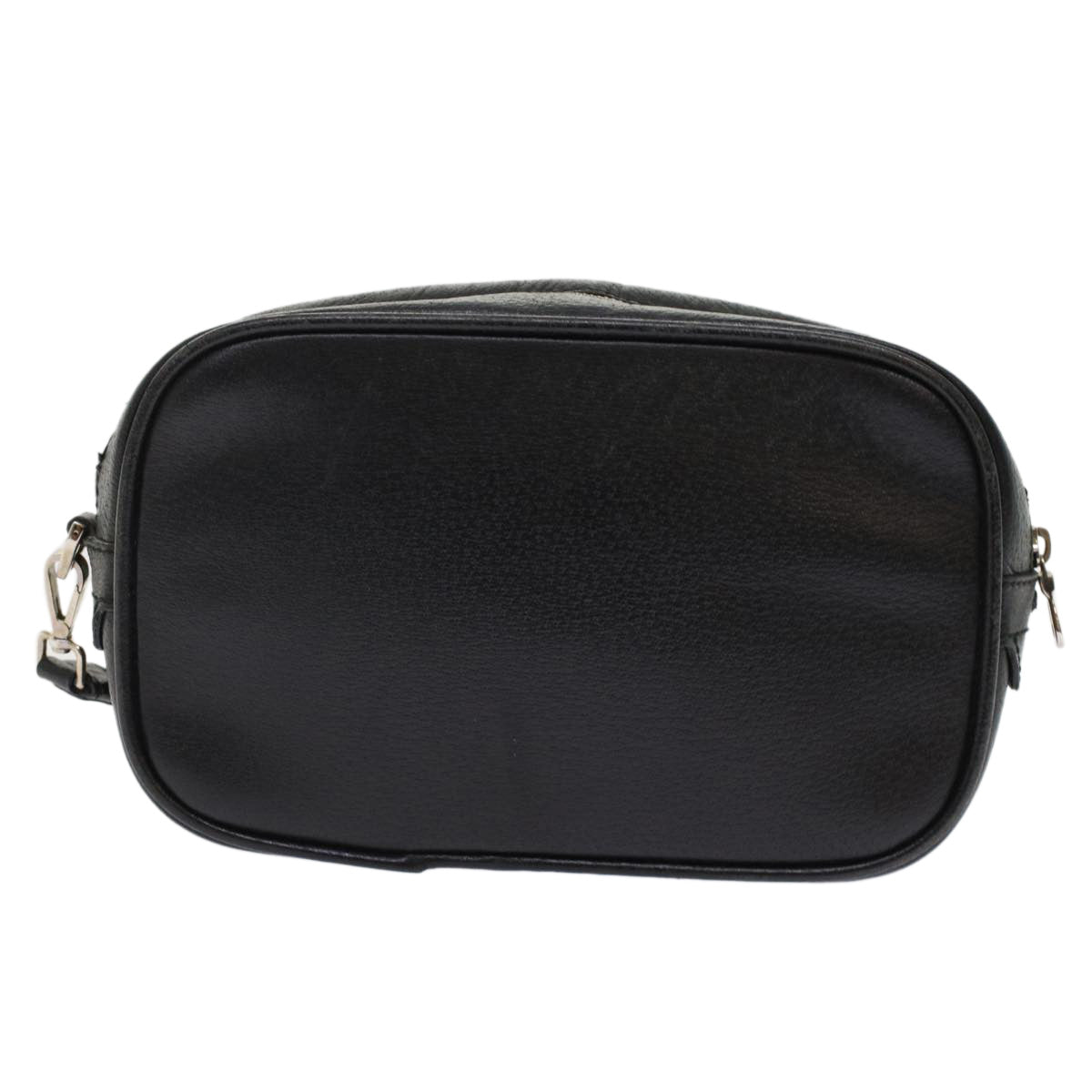 BALLY Clutch Bag Leather Black Auth bs7001 - 0