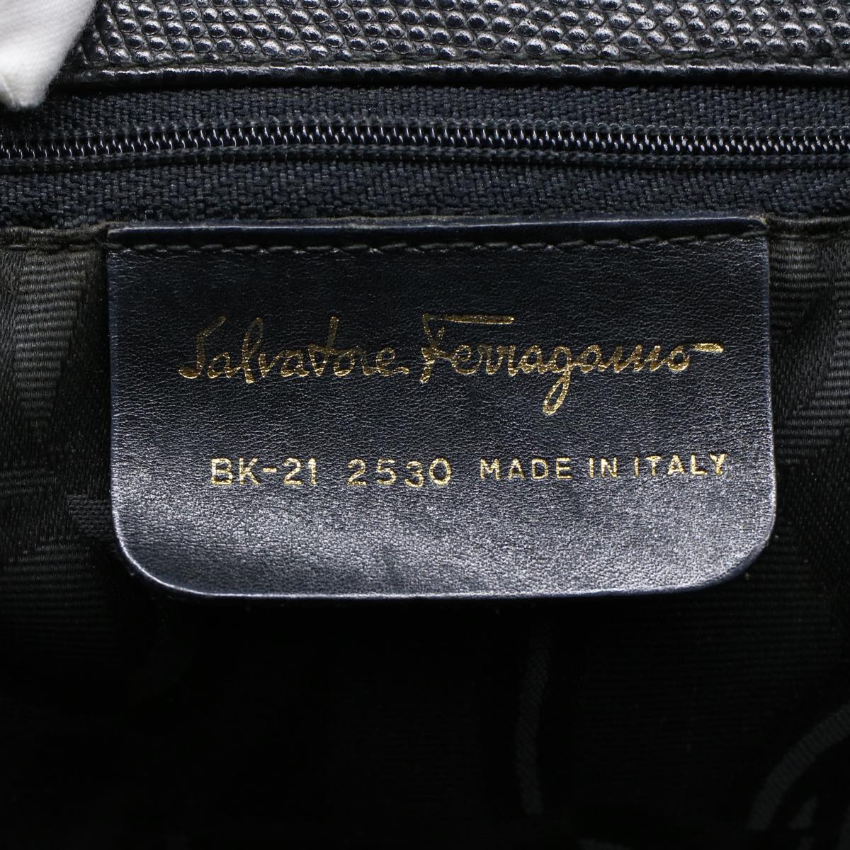 Salvatore Ferragamo Shoulder Bag Leather 2Set Black Auth bs7057