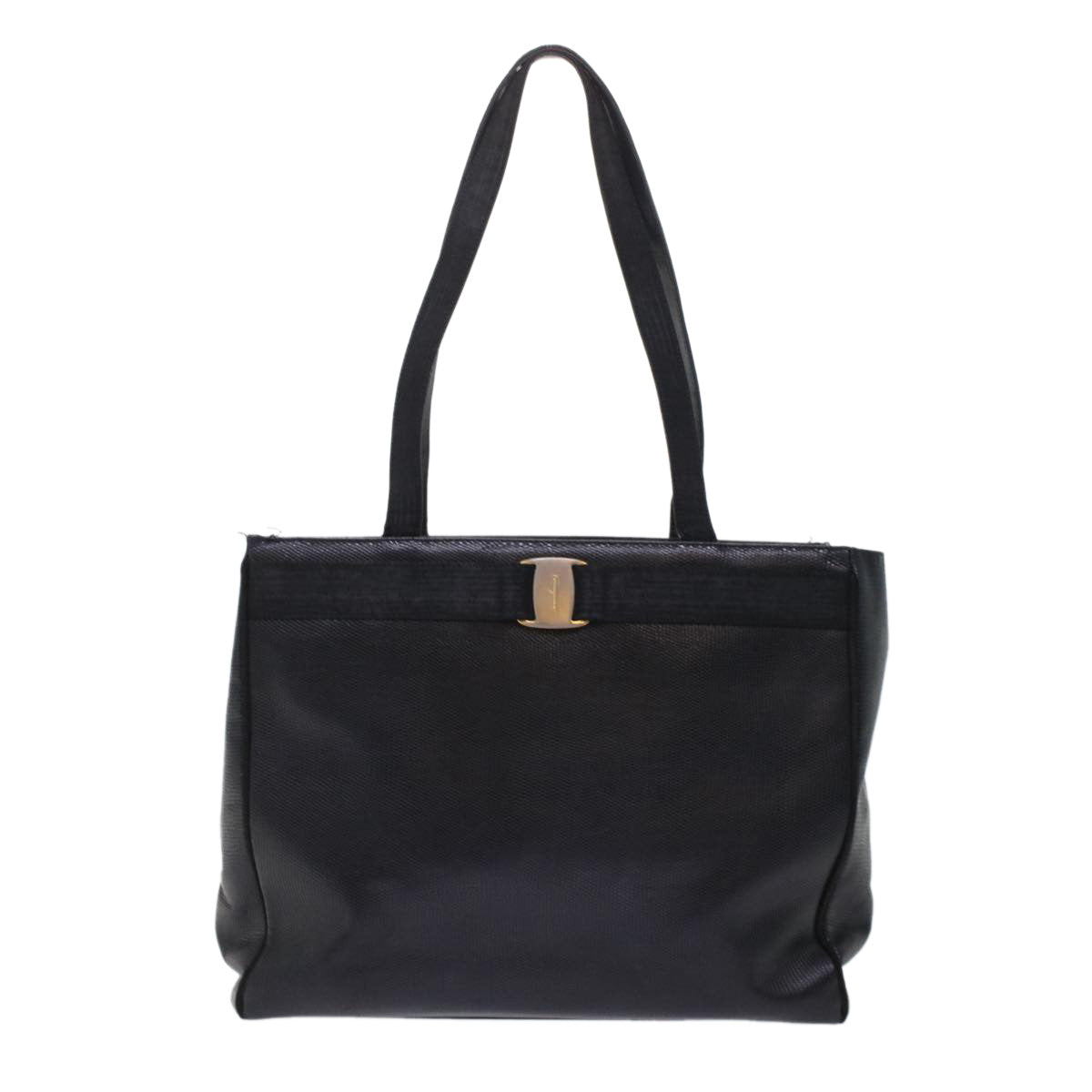 Salvatore Ferragamo Shoulder Bag Leather 2Set Black Auth bs7057 - 0