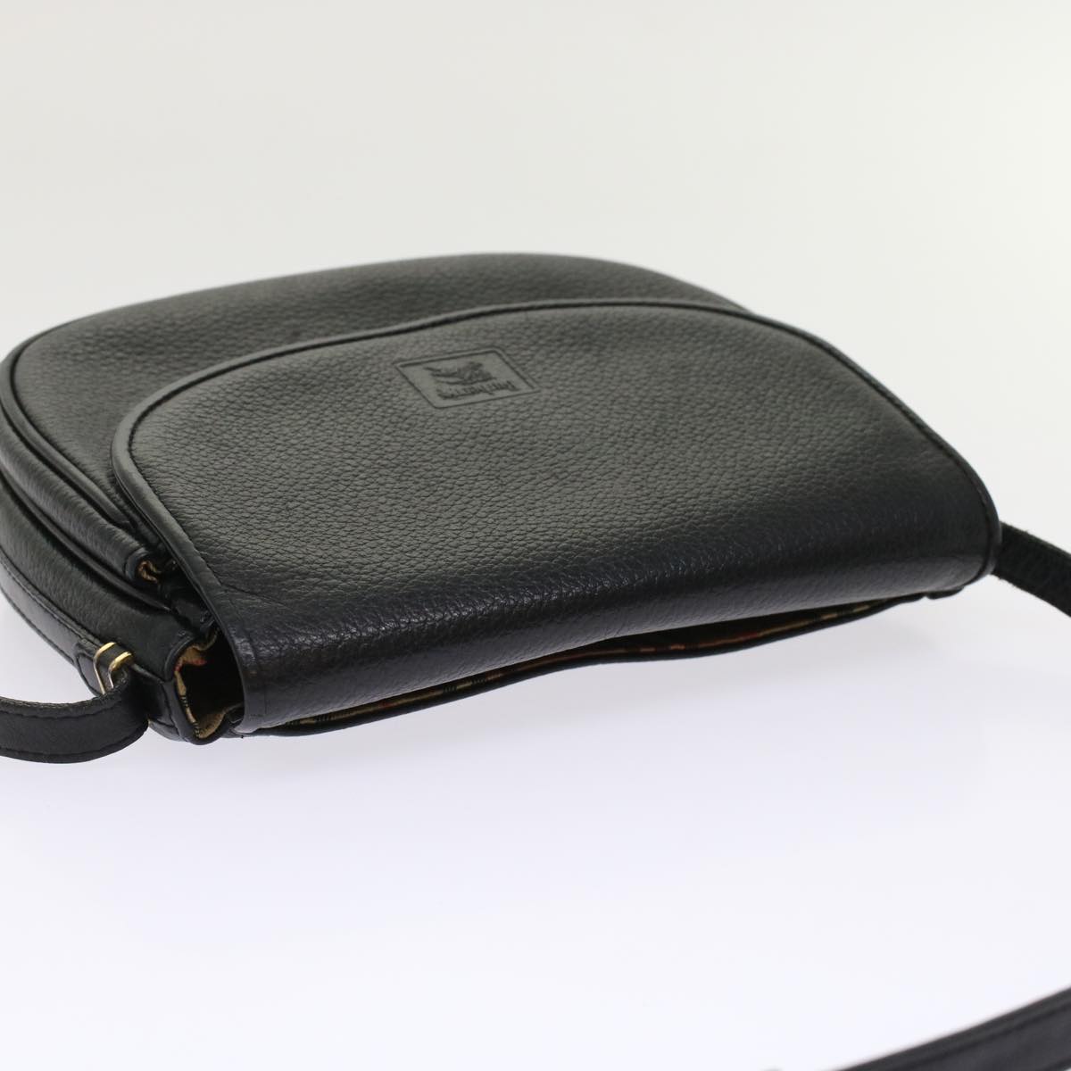 Burberrys Shoulder Bag Leather Black Auth bs7070