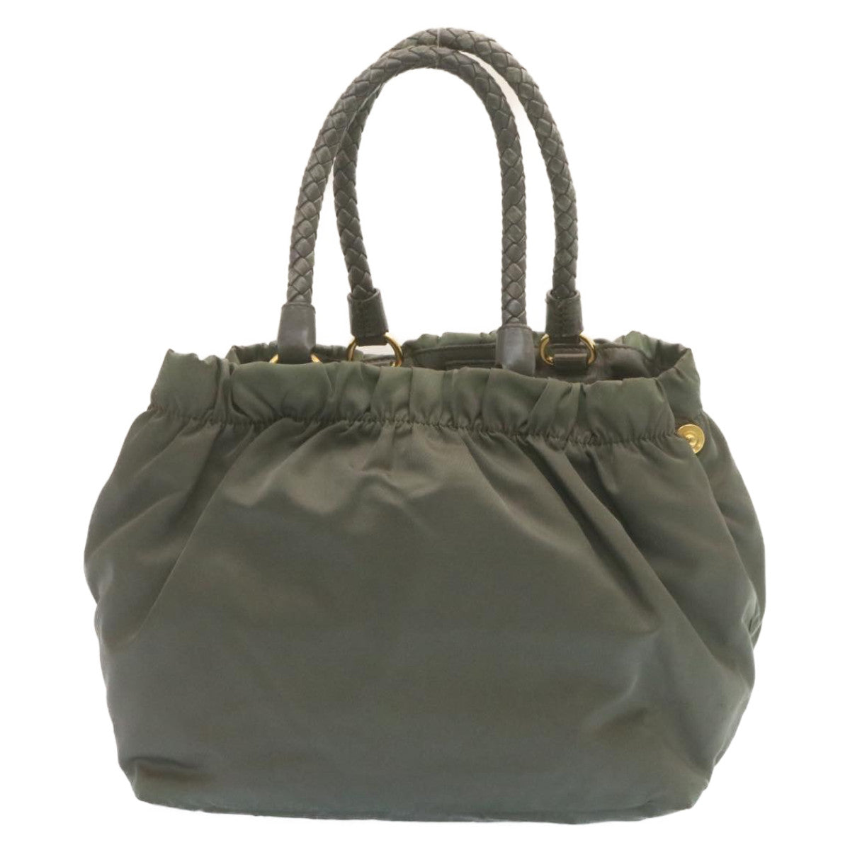 PRADA Hand Bag Nylon Gray Auth bs709 - 0