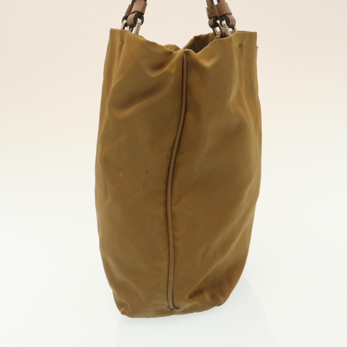 PRADA Hand Bag Nylon Brown Auth bs710
