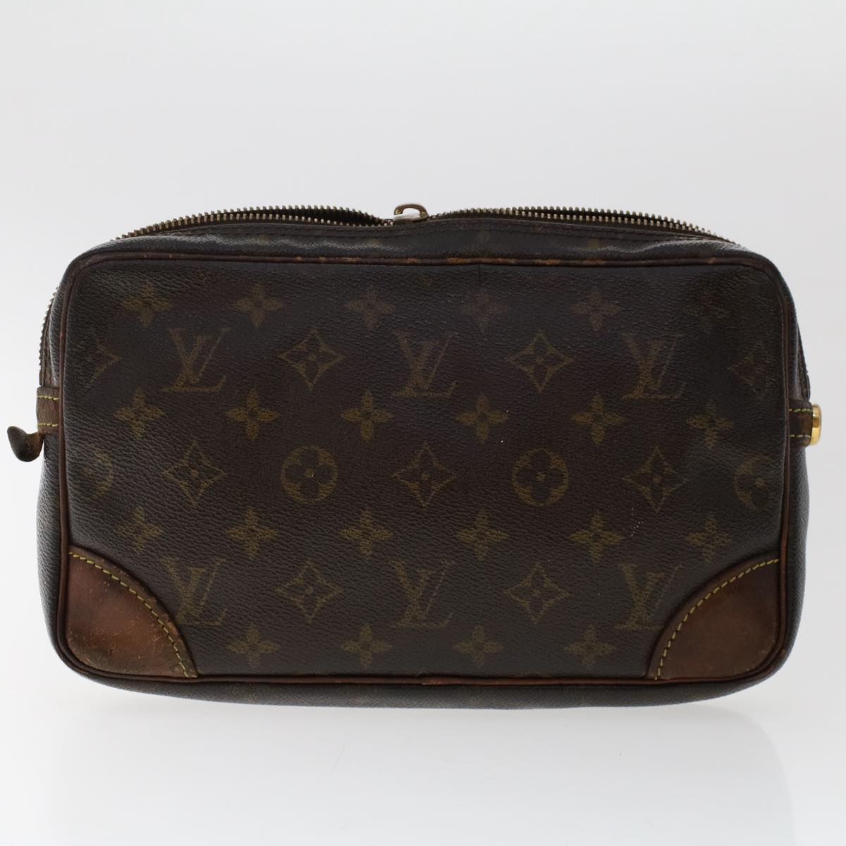 LOUIS VUITTON Monogram Clutch Bag 2Set LV Auth bs7124