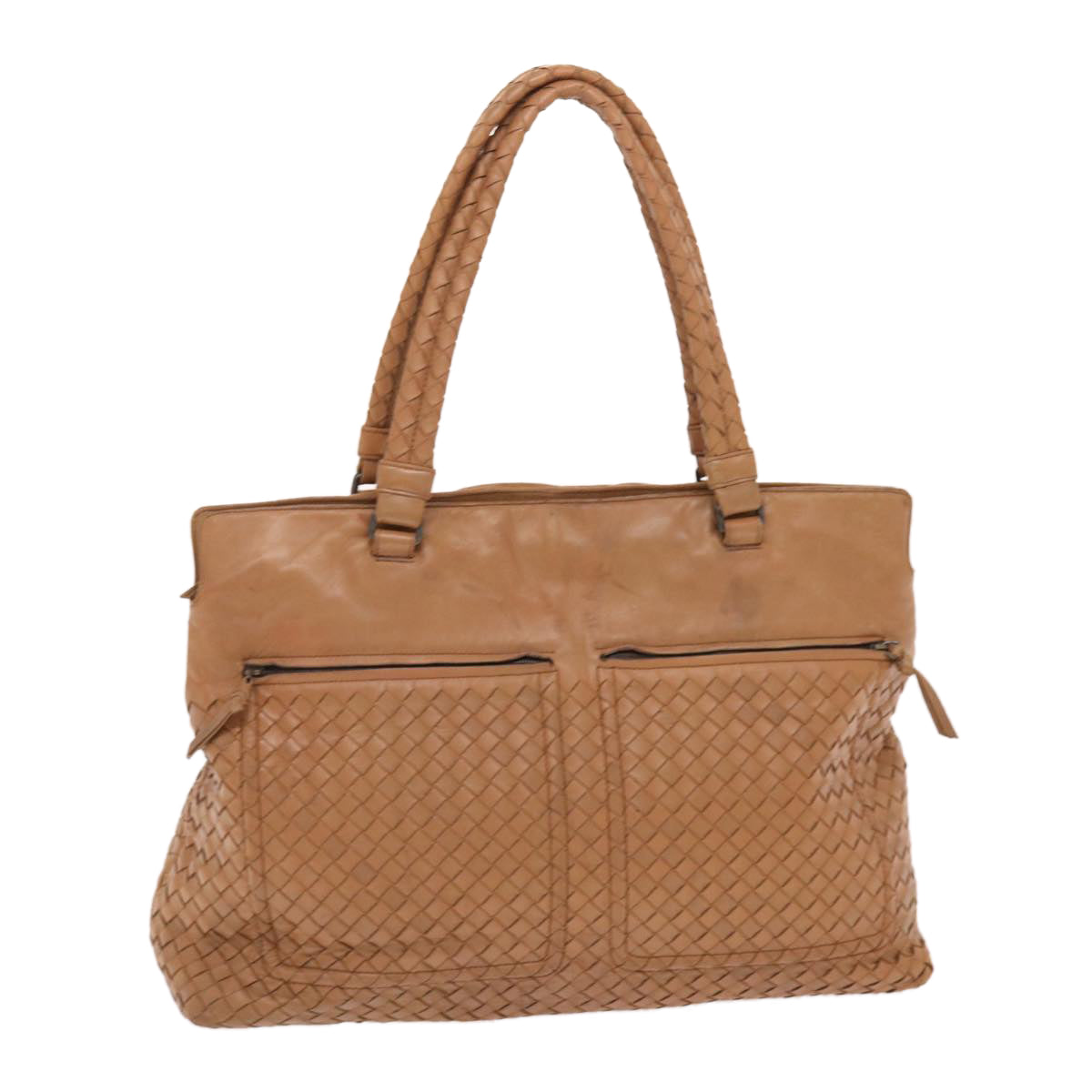 BOTTEGA VENETA Shoulder Bag Leather Brown Auth bs7135