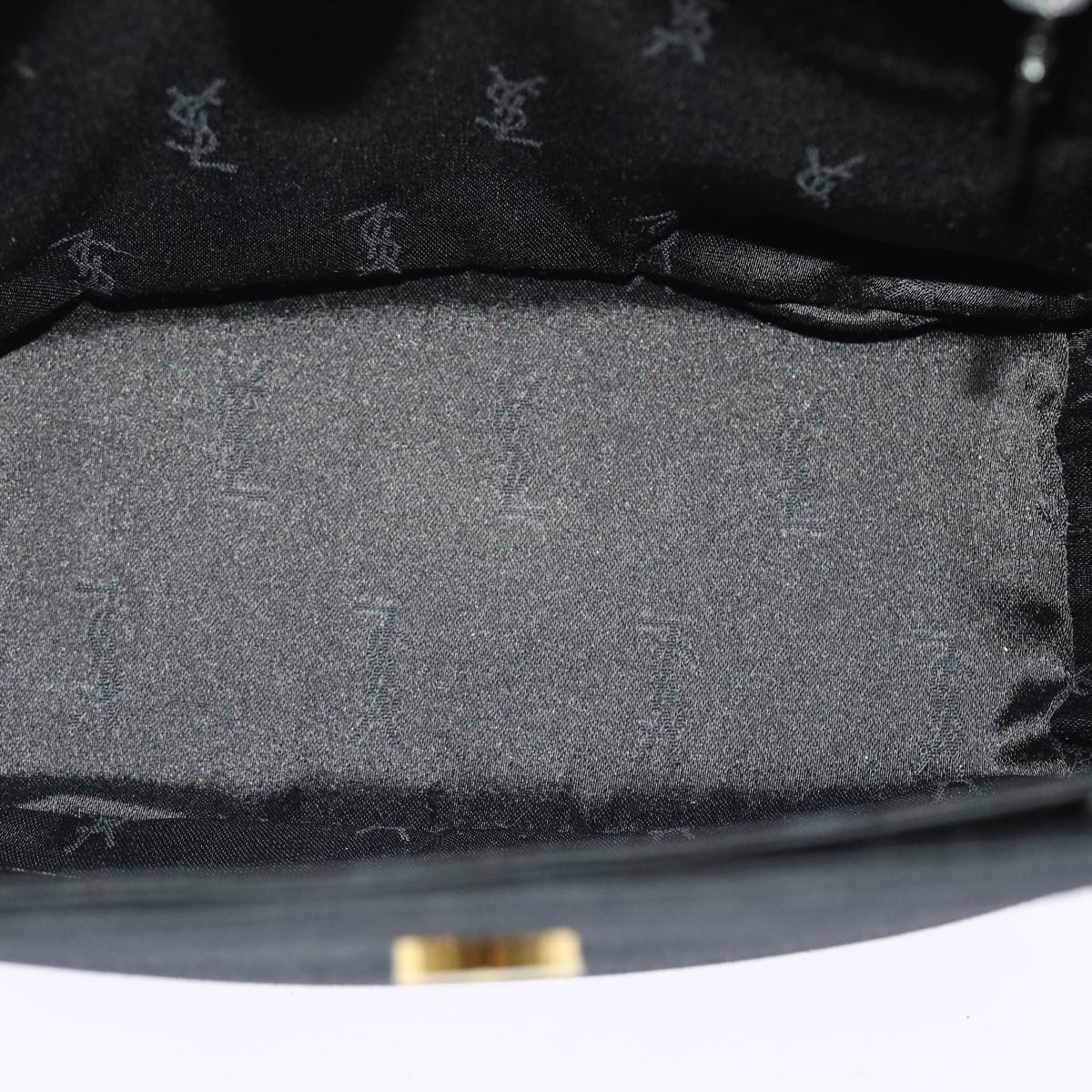 SAINT LAURENT Shoulder Bag Nylon Black Auth bs7138