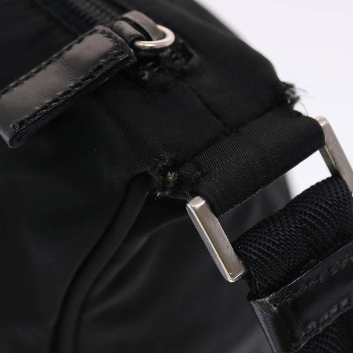 PRADA Shoulder Bag Nylon Black Auth bs7163