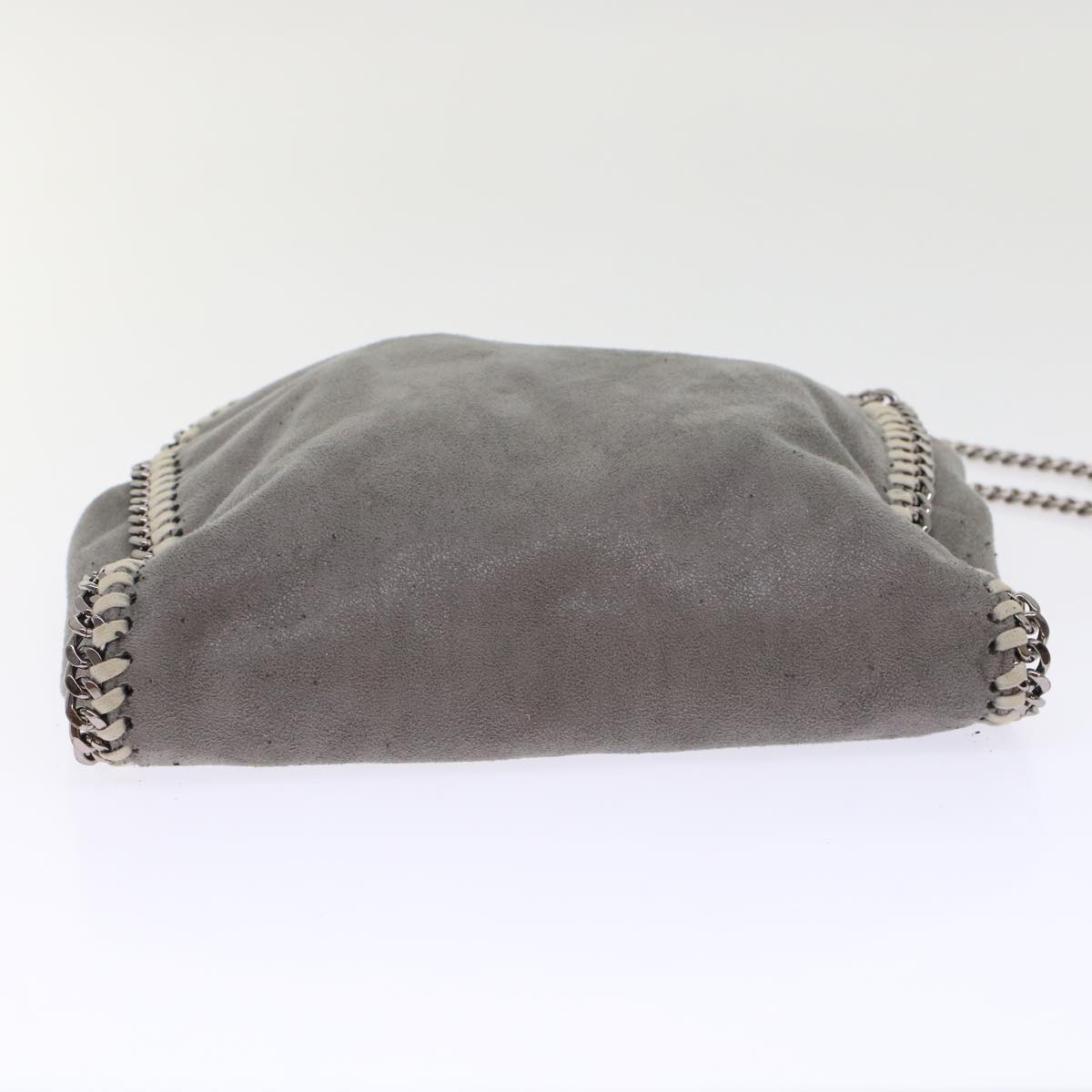 Stella MacCartney Chain Falabella Shoulder Bag Suede Gray Auth bs7170