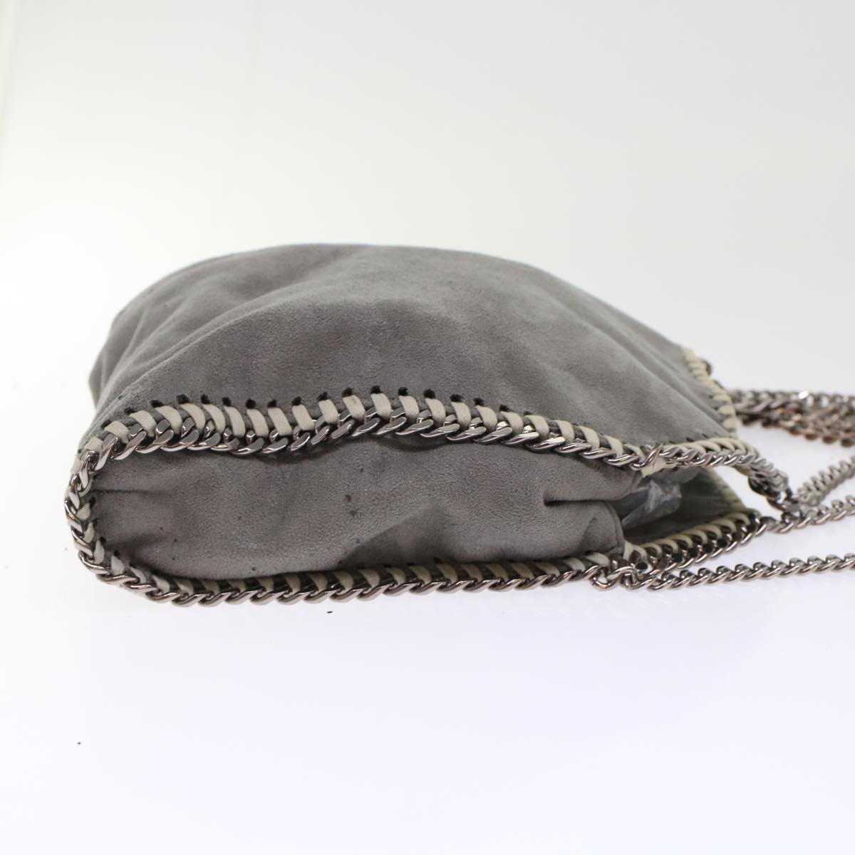 Stella MacCartney Chain Falabella Shoulder Bag Suede Gray Auth bs7170