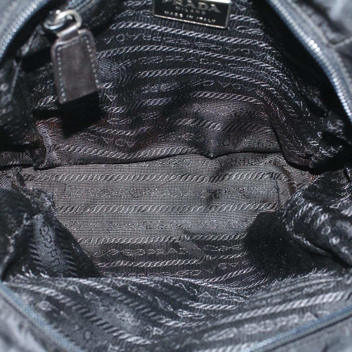 PRADA Hand Bag Nylon Black Auth bs7229