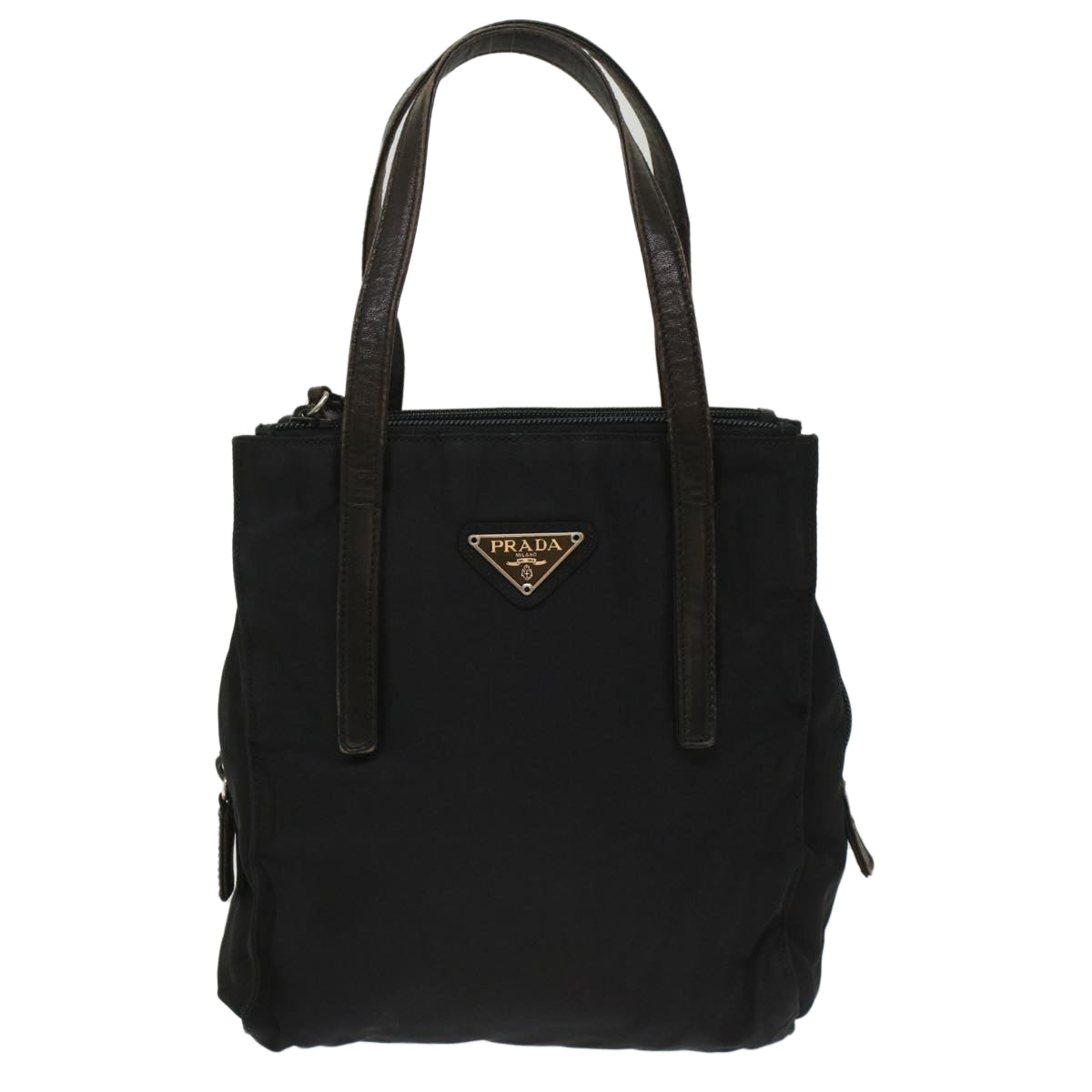 PRADA Hand Bag Nylon Black Auth bs7229