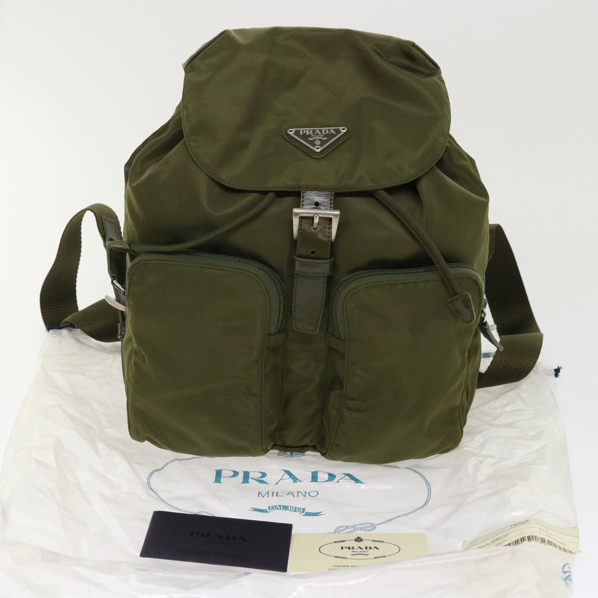 PRADA Backpack Nylon Brown Auth bs7232