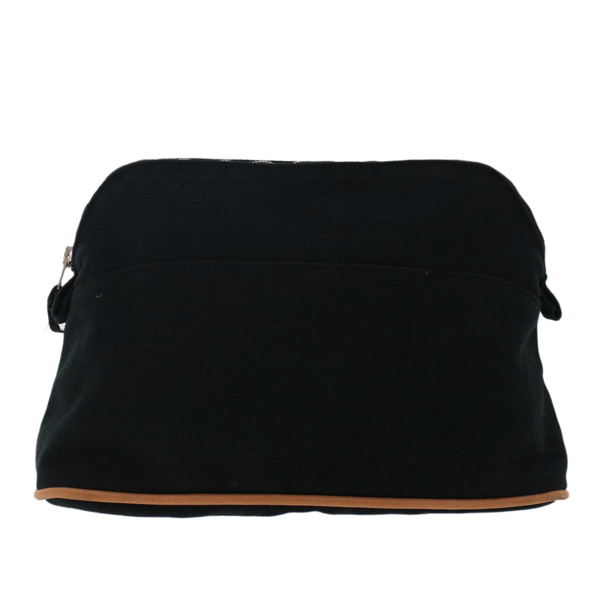 HERMES Bolide Pouch Canvas Black Auth bs7239