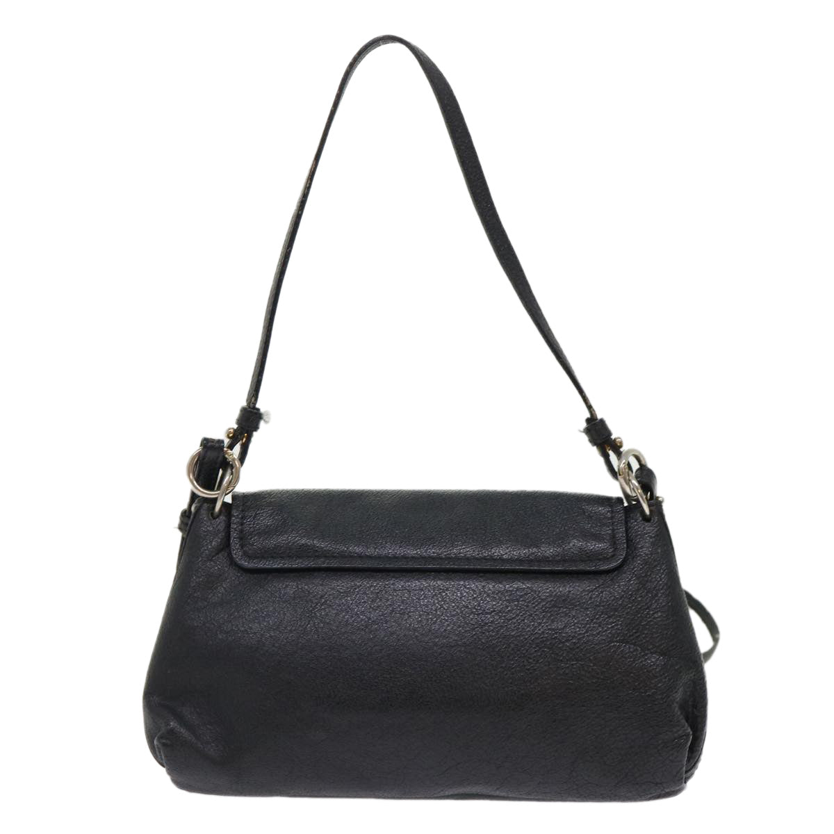 Chloe Shoulder Bag Leather Black Auth bs7243 - 0