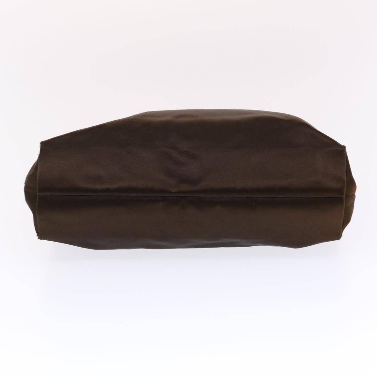 PRADA Chain Shoulder Bag Velor Brown Auth bs7265