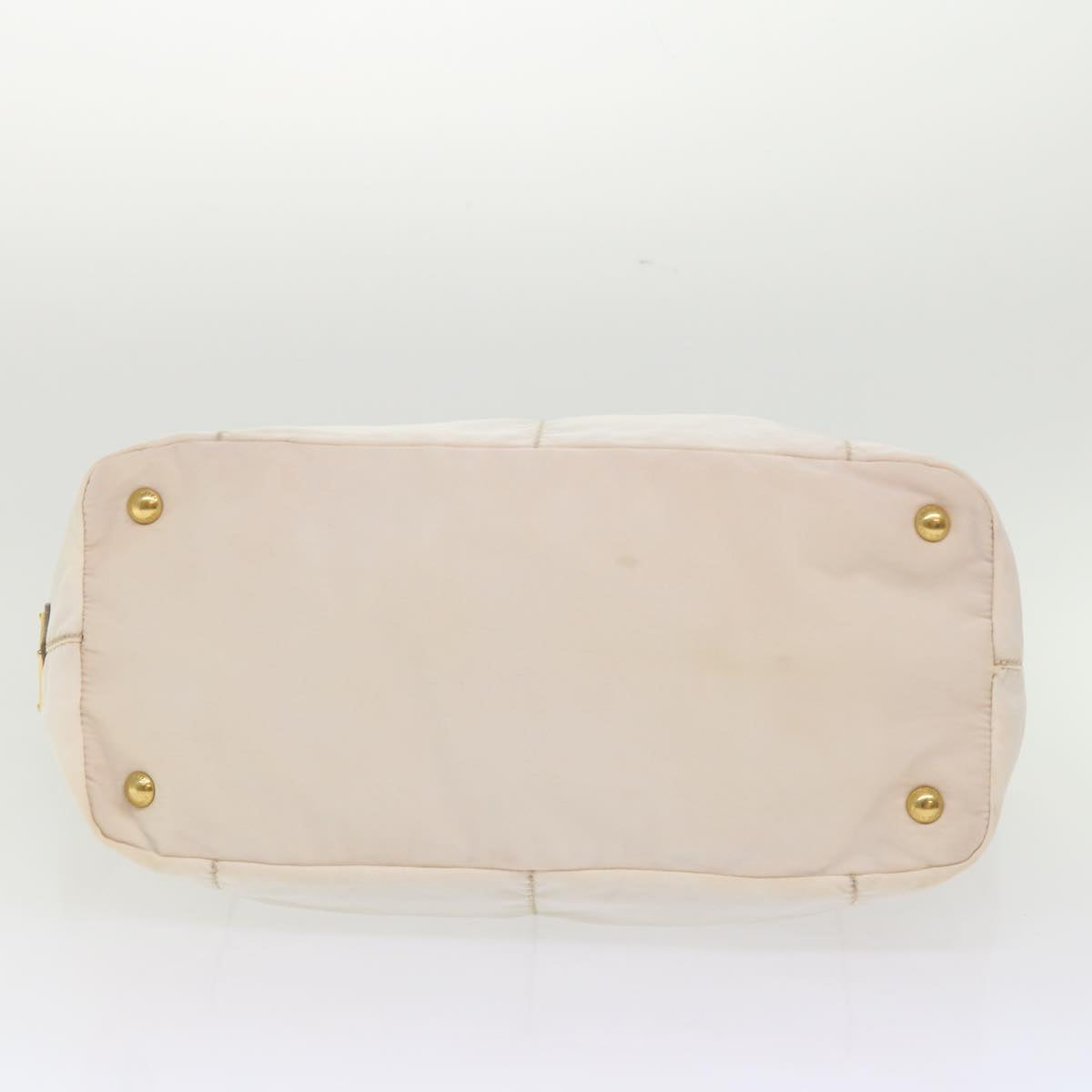 PRADA Hand Bag Nylon White Auth bs7266