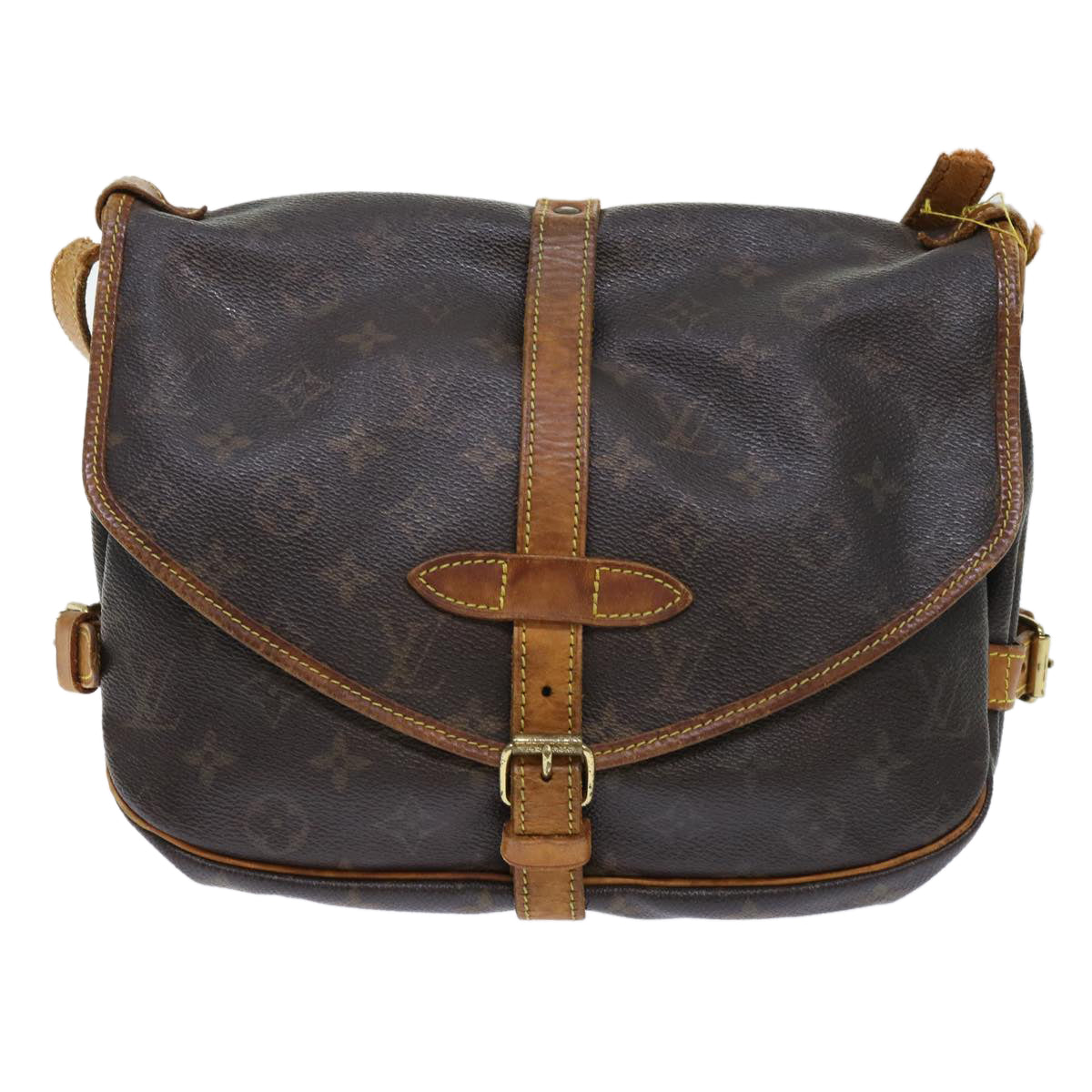 LOUIS VUITTON Monogram Saumur 30 Shoulder Bag M42256 LV Auth bs7298