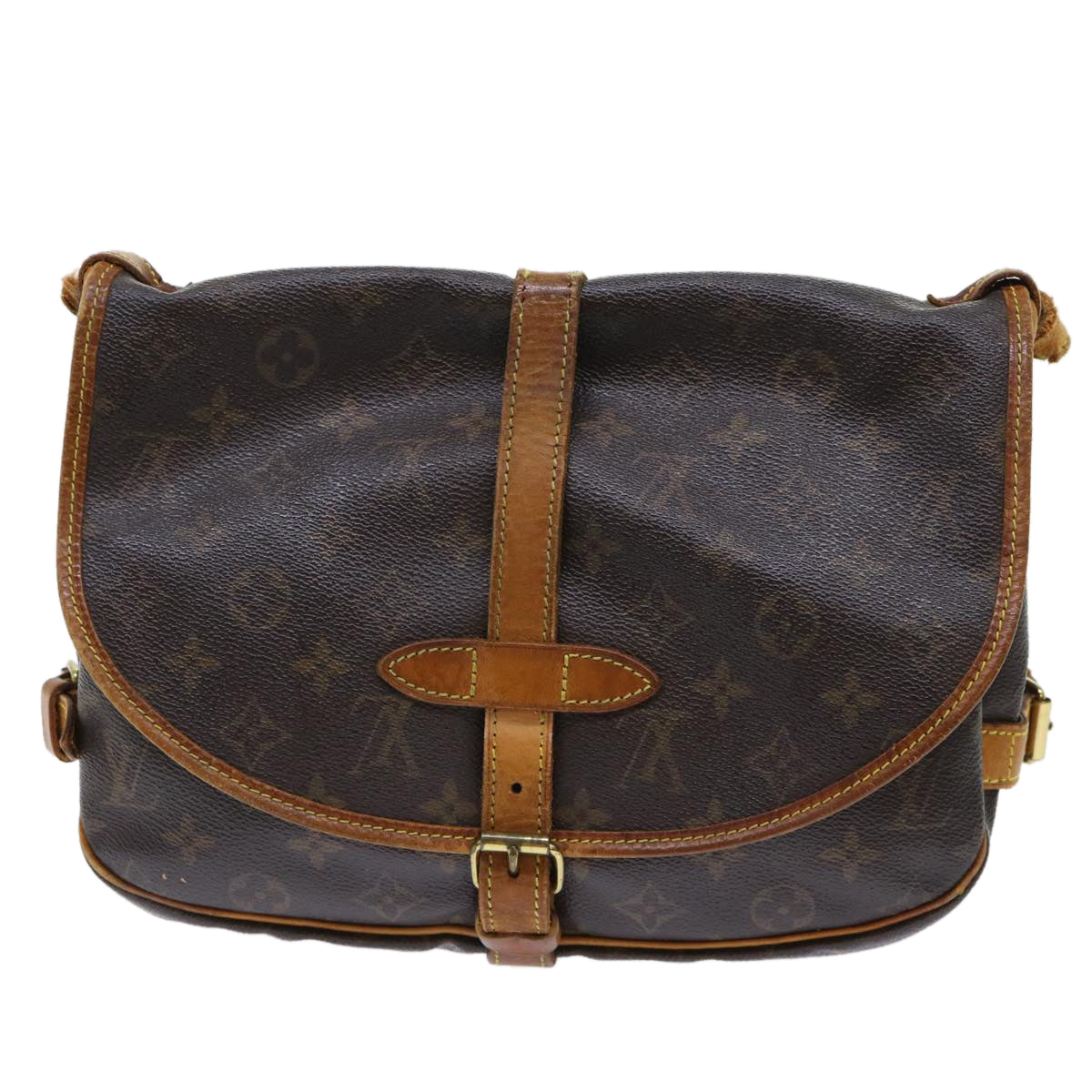 LOUIS VUITTON Monogram Saumur 30 Shoulder Bag M42256 LV Auth bs7298 - 0