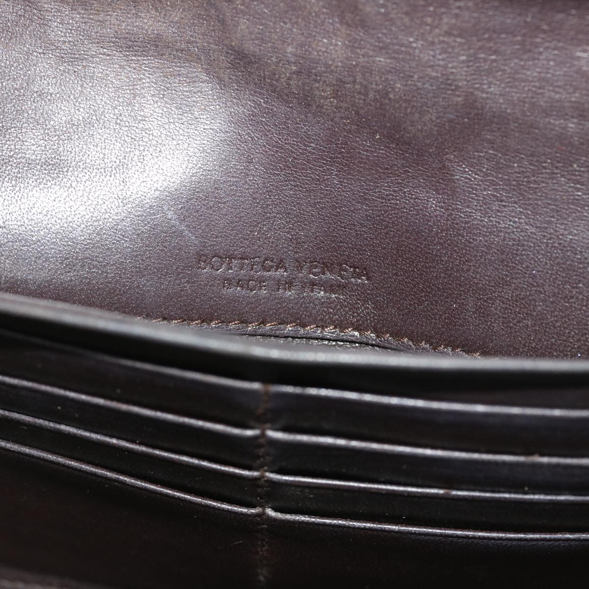 BOTTEGA VENETA INTRECCIATO Wallet Leather 5Set Black Brown blue Auth bs7304