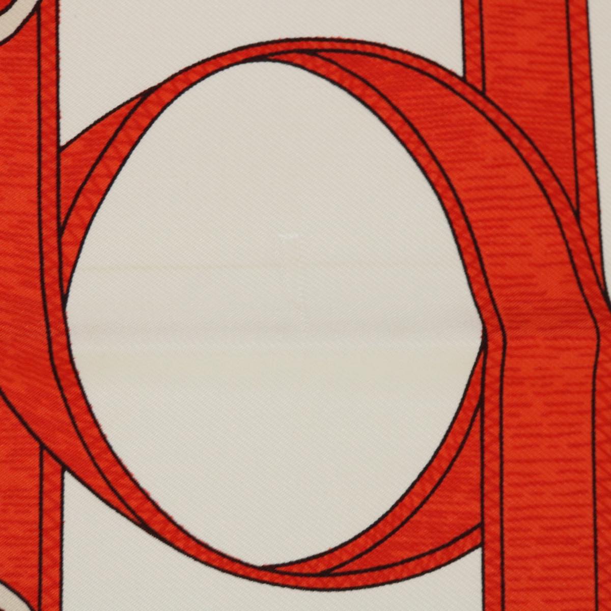 HERMES Carre 90 Eperon d'or Scarf Silk White Red gray Auth bs7315