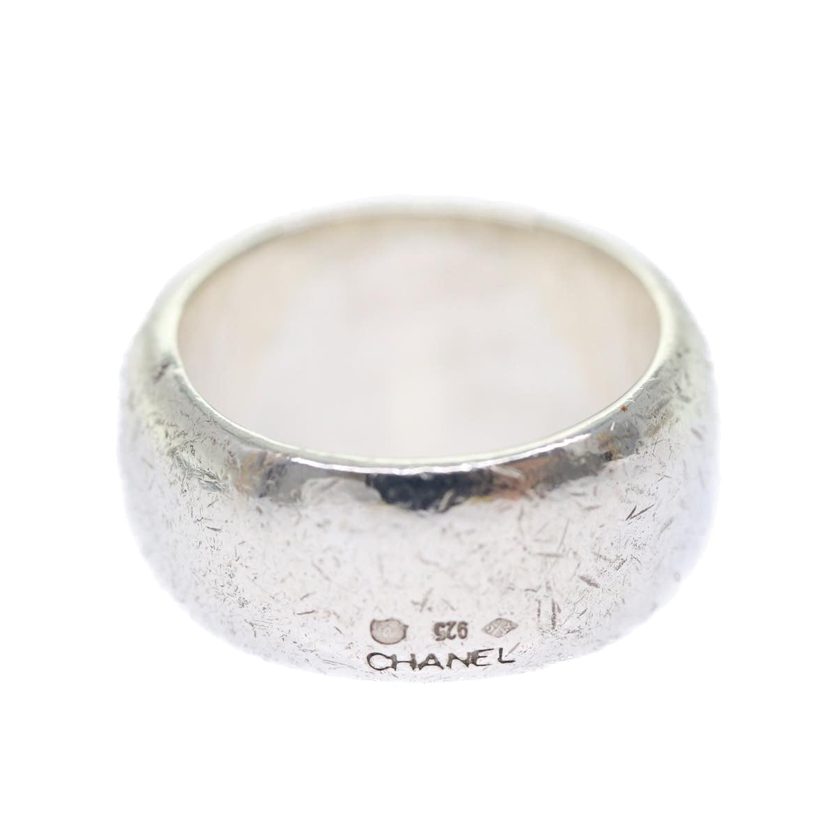 CHANEL Ring Ag925 Silver CC Auth bs7316