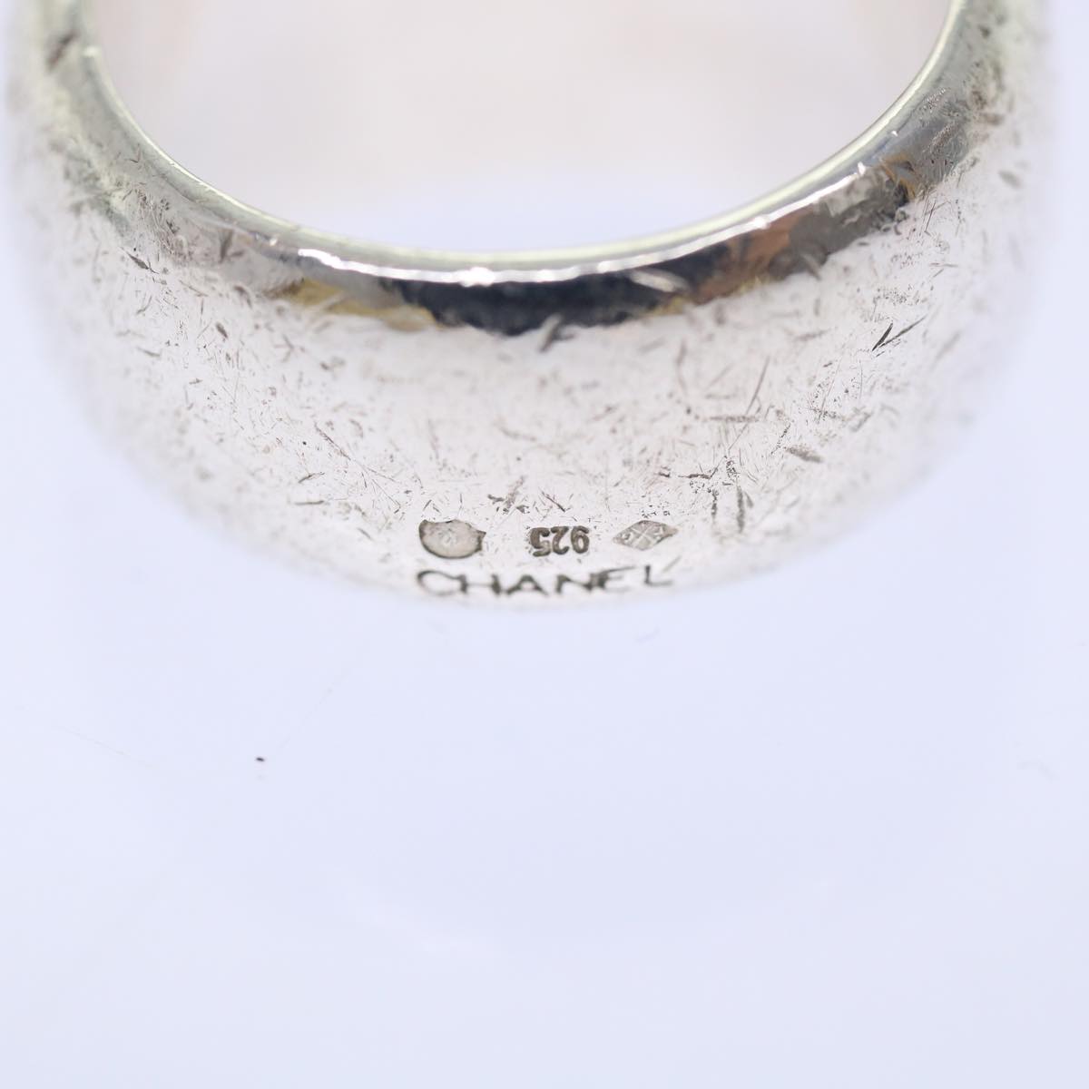 CHANEL Ring Ag925 Silver CC Auth bs7316