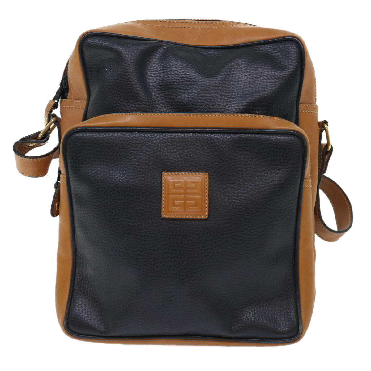 GIVENCHY Shoulder Bag Leather 2Set Black Brown Auth bs7322 - 0