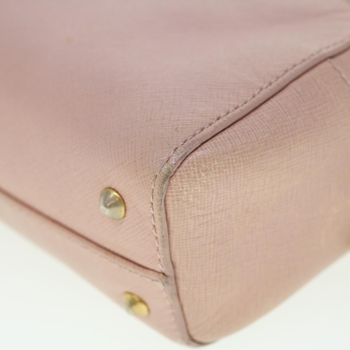 PRADA Shoulder Bag Safiano leather Pink Auth bs7324