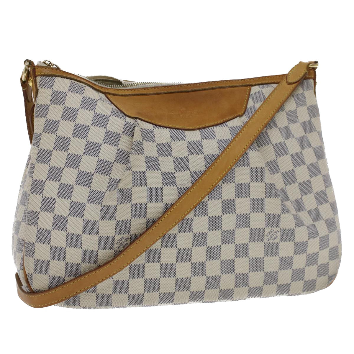 LOUIS VUITTON Damier Azur Siracusa MM Shoulder Bag N41112 LV Auth bs7329