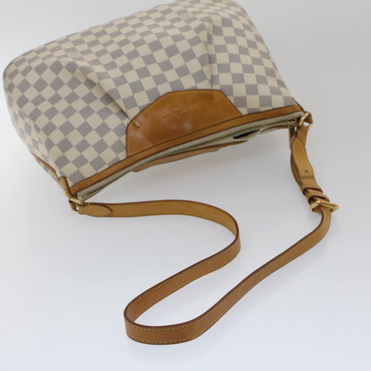 LOUIS VUITTON Damier Azur Siracusa MM Shoulder Bag N41112 LV Auth bs7329