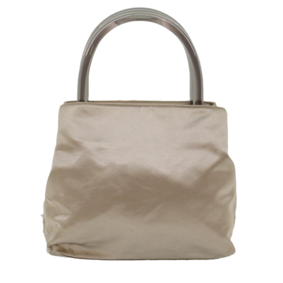 PRADA Hand Bag Velor Silver Auth bs7331
