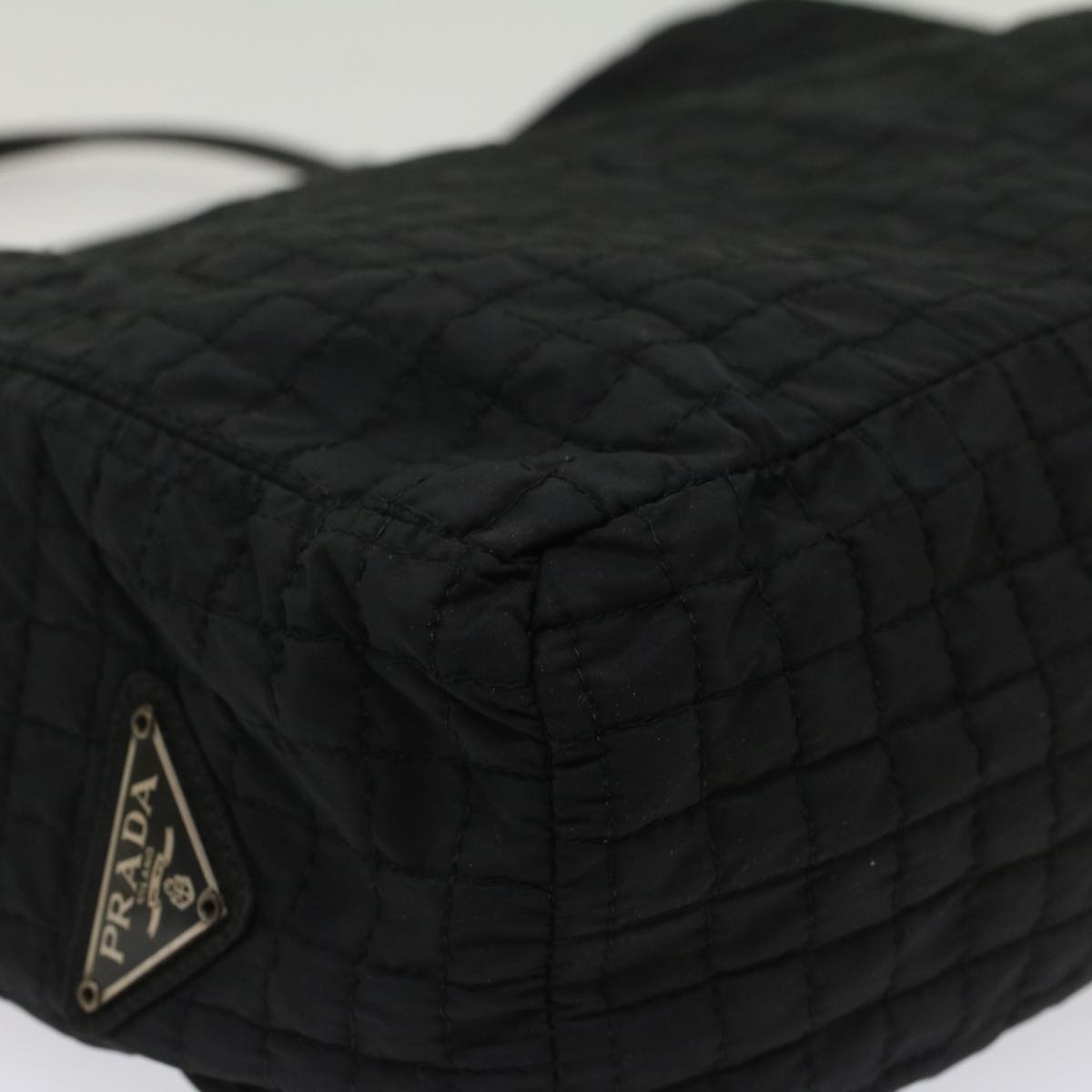 PRADA Hand Bag Nylon Black Auth bs7337