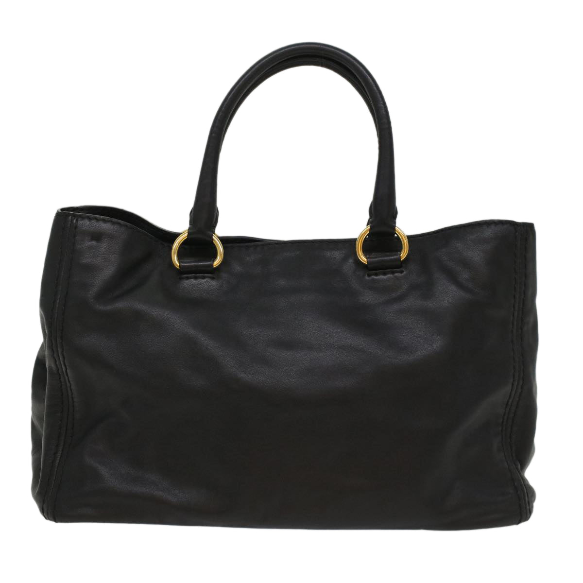 PRADA Shoulder Bag Leather Black Auth bs7349 - 0