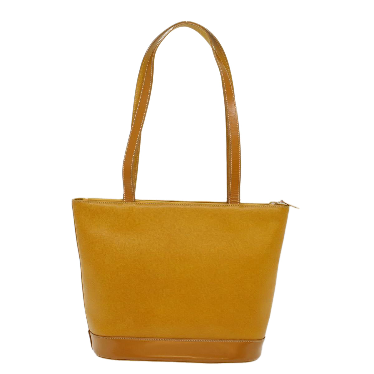 Burberrys Shoulder Bag Leather Yellow Auth bs7351