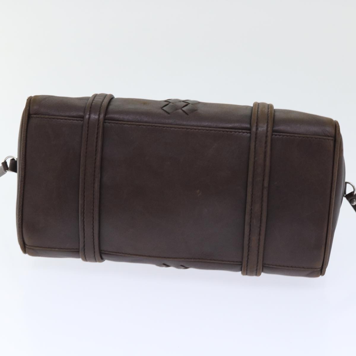 BOTTEGAVENETA Shoulder Bag Leather Brown Auth bs7385