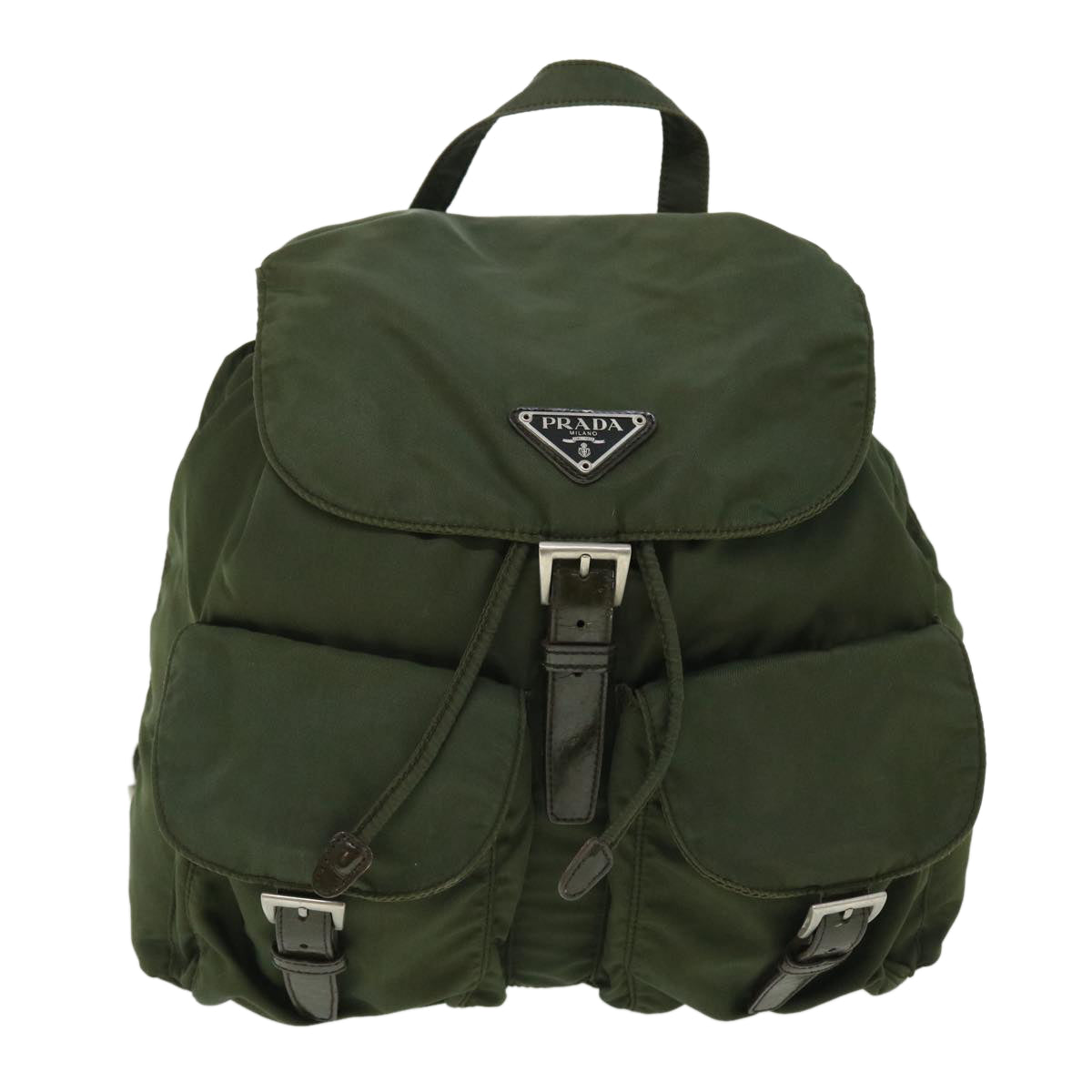 PRADA Backpack Nylon Khaki Auth bs7430 - 0