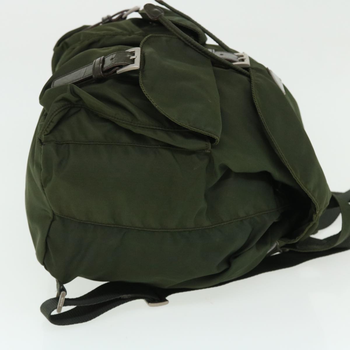 PRADA Backpack Nylon Khaki Auth bs7430