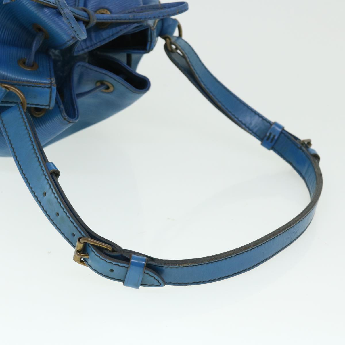 LOUIS VUITTON Epi Petit Noe Shoulder Bag Blue M44105 LV Auth bs7432