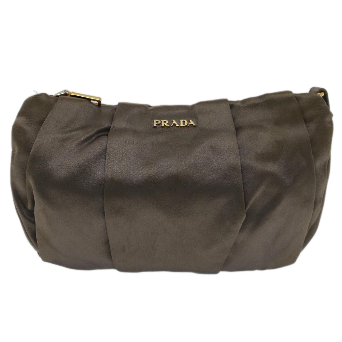 PRADA Pouch Velor Brown Auth bs7448