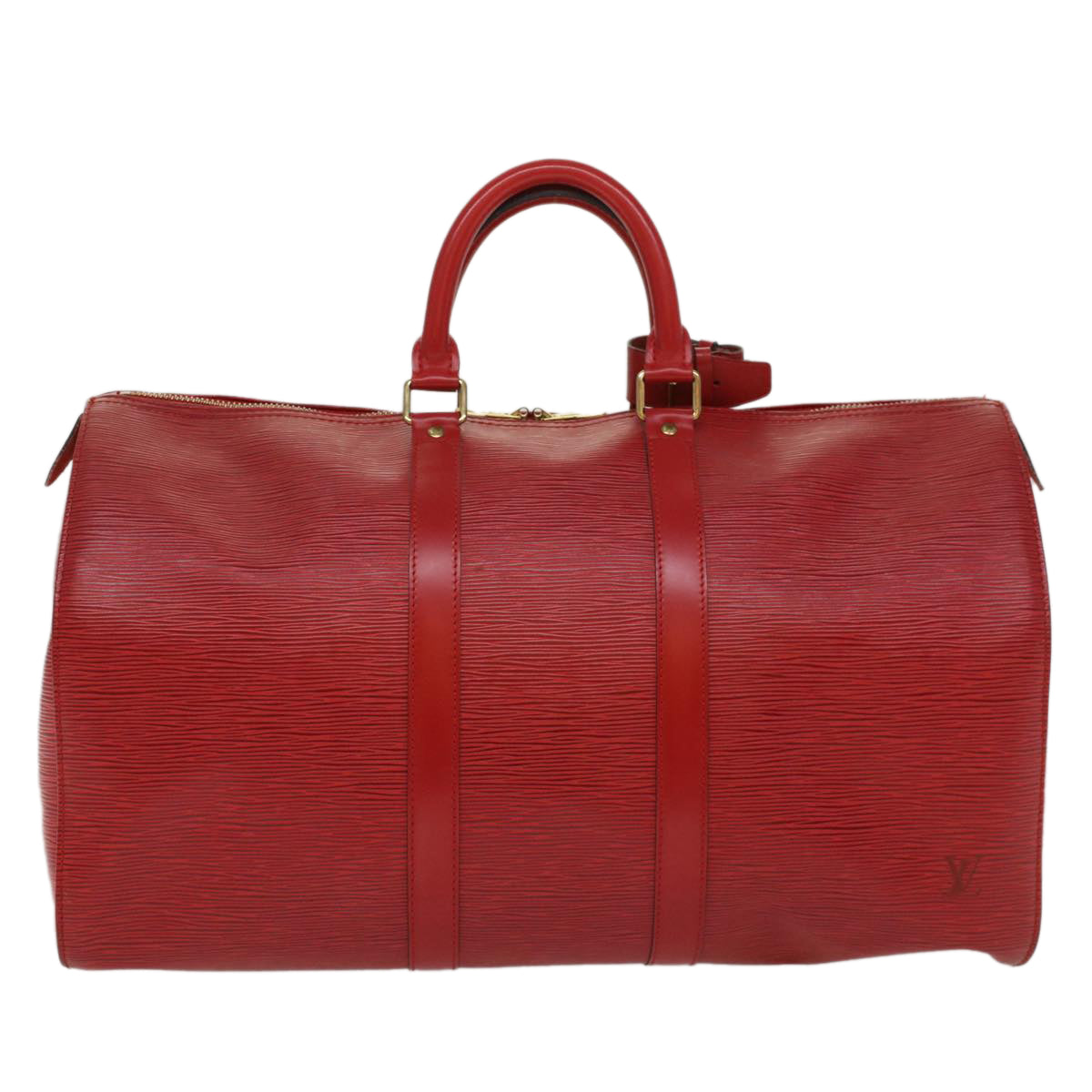 LOUIS VUITTON Epi Keepall 45 Boston Bag Red M42977 LV Auth bs7451 - 0