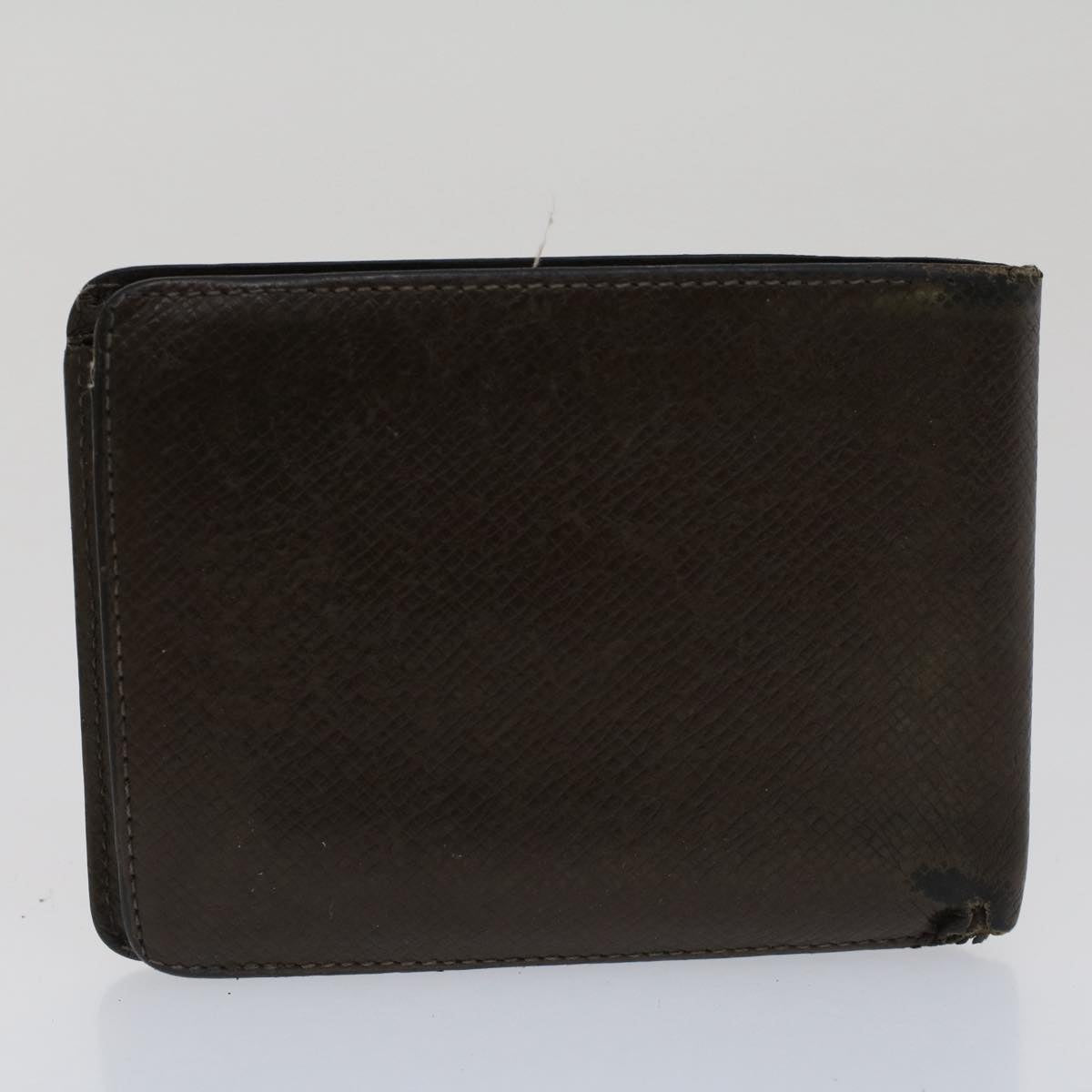LOUIS VUITTON Taiga Leather Clutch Bag Wallet 4Set Black Brown LV Auth bs7463