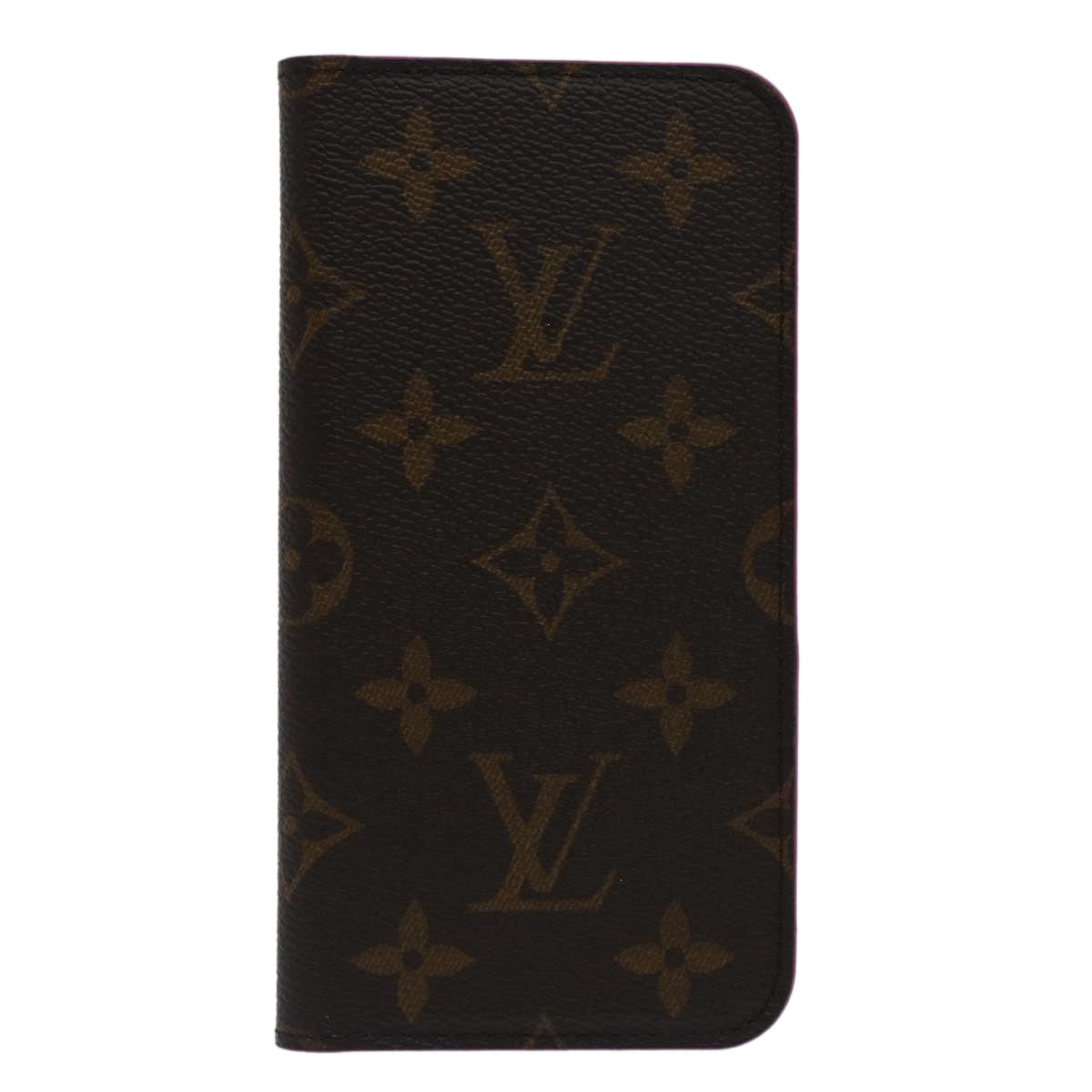 LOUIS VUITTON Monogram iPhone Case X Pink M63444 LV Auth bs7467