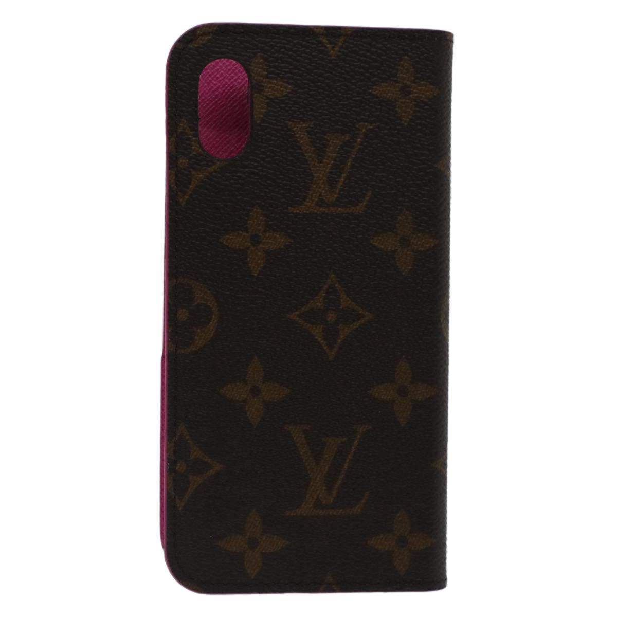 LOUIS VUITTON Monogram iPhone Case X Pink M63444 LV Auth bs7467 - 0