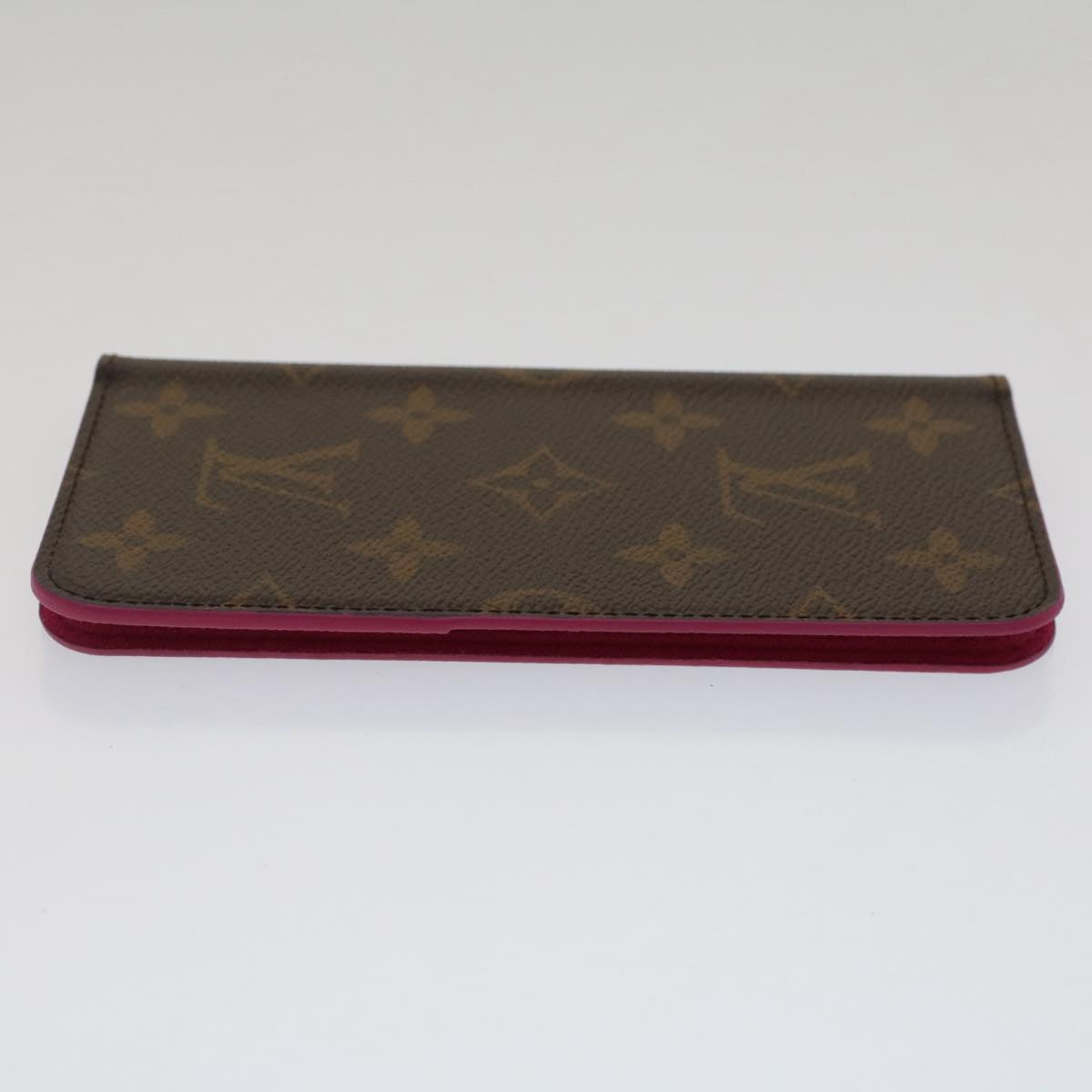 LOUIS VUITTON Monogram iPhone Case X Pink M63444 LV Auth bs7467