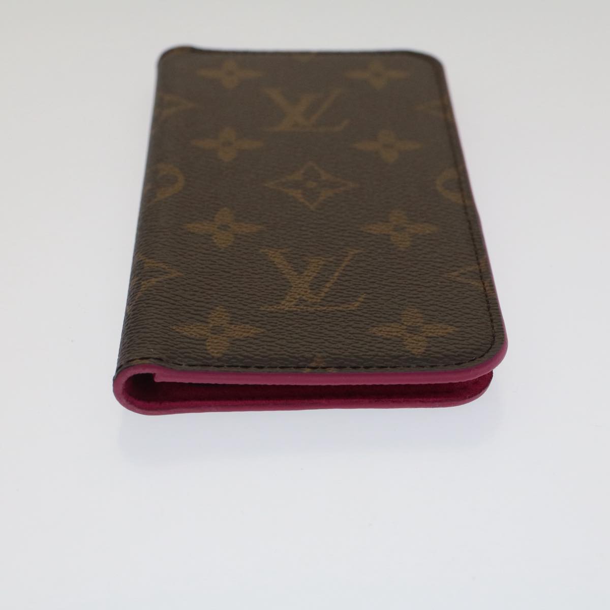 LOUIS VUITTON Monogram iPhone Case X Pink M63444 LV Auth bs7467