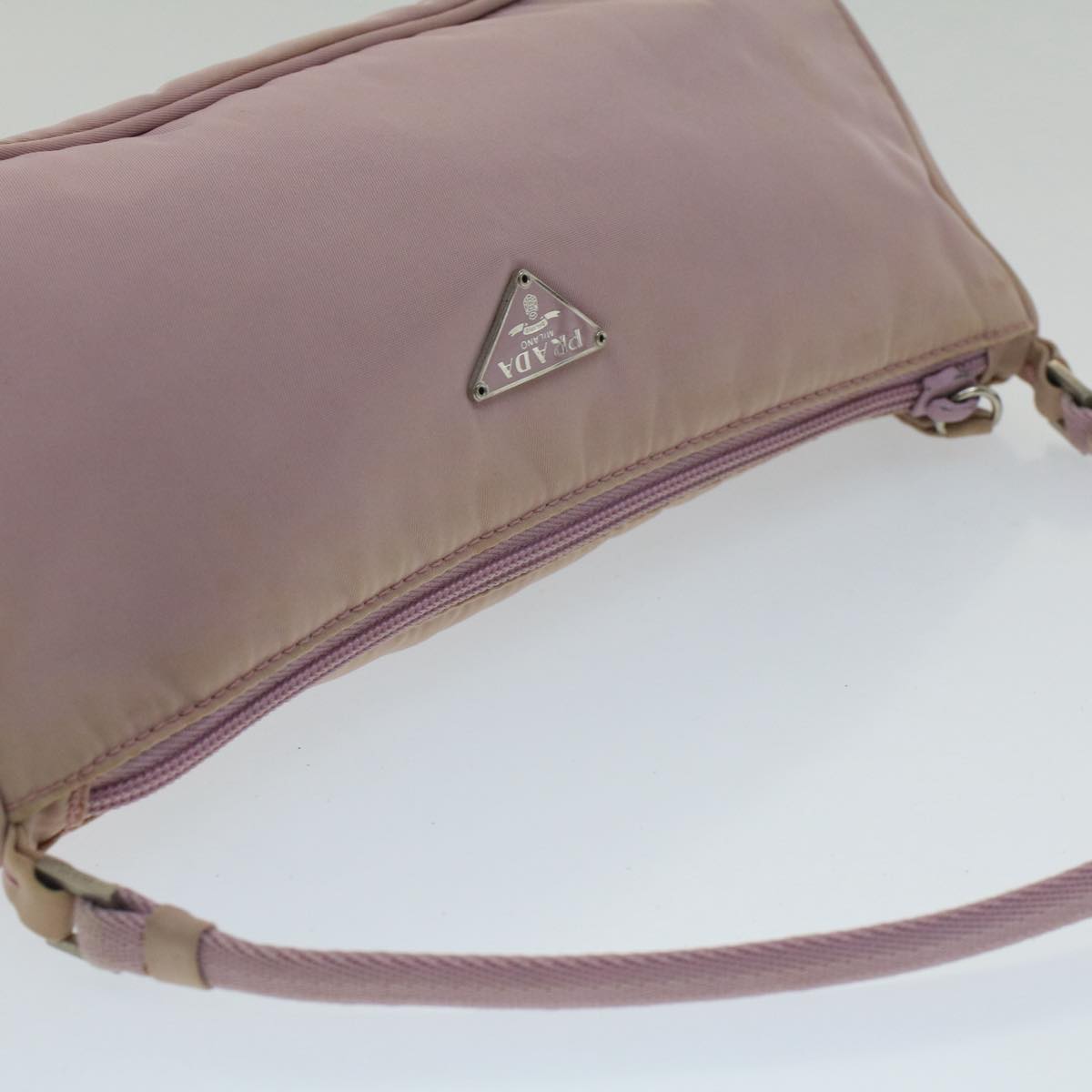 PRADA Accessory Pouch Nylon Pink Auth bs7481