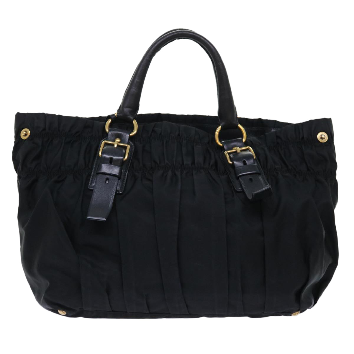 PRADA Hand Bag Nylon Black Auth bs7499