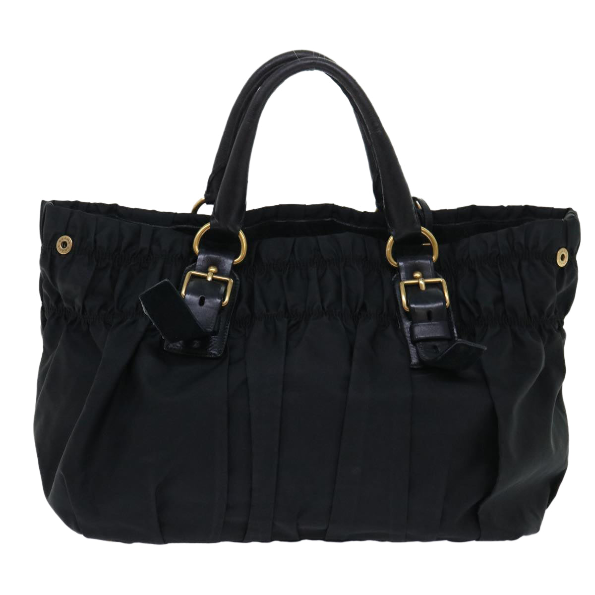 PRADA Hand Bag Nylon Black Auth bs7499